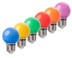 Set 30 gekleurde LED lampen - 6 kleuren, Huis en Inrichting, Led-lamp, Minder dan 30 watt, Verzenden, Nieuw