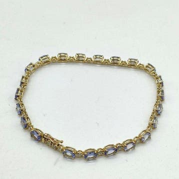 Armband - 18 karaat Geel goud Tanzaniet, Nieuw