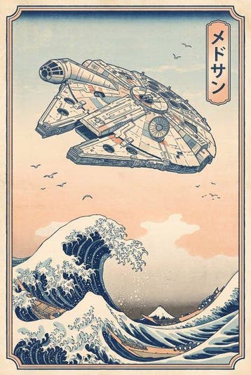 MEDSAN - Le Faucon sur la Vague de Kanagawa () -