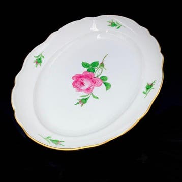 Meissen - Exquisite Large Serving Platter (30 cm) - Red