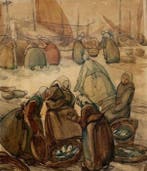 Jean François Canepa (1894-1981) - Marché au poissons de