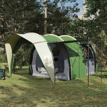vidaXL Tunneltent 4-persoons Groen 185T Polyester met PU, Verzenden, Nieuw, Tot en met 2