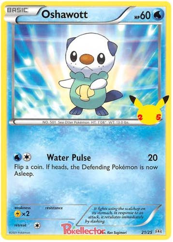 Oshawott 21/25 Promo 25TH ANNIVERSARY MC DONALDS, Hobby en Vrije tijd, Verzamelkaartspellen | Pokémon, Ophalen of Verzenden, Nieuw