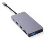 DrPhone MD5 - 12 in 1 Hub - 2x HDMI - 3 schermen - USB-C naa, Verzenden, Nieuw