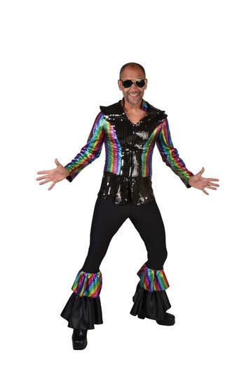 Dancing King Kostuum Regenboog Melro Premium, Ophalen of Verzenden, Nieuw