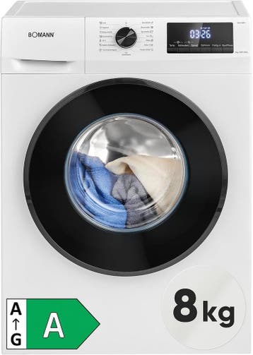 Bomann WA7185.1 - Wasmachine - 8 kg - 1400 tpm -, Ophalen of Verzenden, Nieuw, Voorlader, 85 tot 90 cm