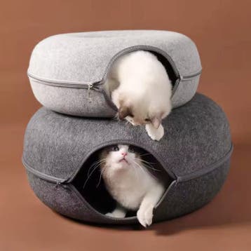Kattentunnel van Wolvilt | Kattenspeelgoed | Nieuw | Grijs, Verzenden, Nieuw, Speeltunnel
