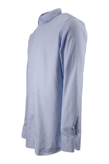 Profuomo Overhemd in maat 43 Blauw, Verzenden, Zo goed als nieuw, Blauw, Profuomo