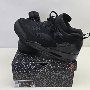 Nike Jordan Spizike Sneakers Heren Zwart Leer Maat 46, Ophalen of Verzenden, Nieuw