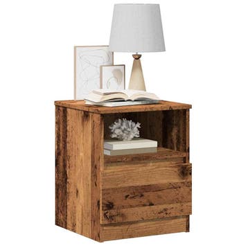 vidaXL Nachtkastjes 2 st 40x40x50 cm bewerkt hout oud, Minder dan 45 cm, Verzenden, Nieuw, Minder dan 55 cm