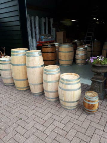 Regentonnen eikenhoutenregentonnen wijnton regentonpomp, Ophalen of Verzenden, Nieuw, Met pomp