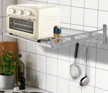 RVS Wandrek Magnetron en Oven met 12 Haken – 60 cm, Verzenden, Nieuw