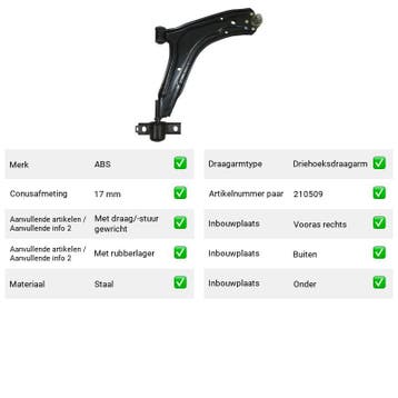Draagarm Vooras rechts Buiten Onder Skoda Favorit 1.3, Verzenden, Nieuw, Skoda