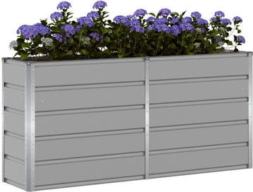 Plantenbak - bloempot - 160 cm lengte - metaal grijs -, Verzenden, Nieuw