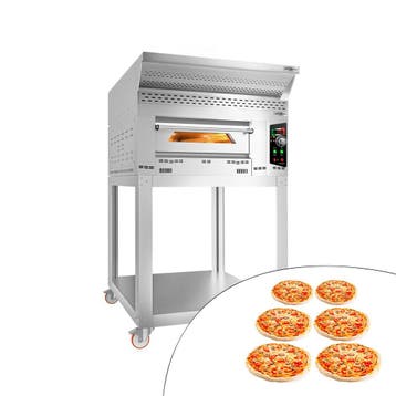 GGM Gastro | Pizzaoven op gas - 6x 34cm - Handmatig - incl., Verzenden