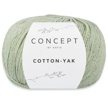 Katia Concept Cotton-Yak - 130 licht saliegroen - Katoen /, Ophalen of Verzenden, Nieuw