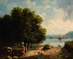 Nederlandse school (XVIII) - Italianiserend Landschap (No, Antiek en Kunst, Kunst | Schilderijen | Klassiek