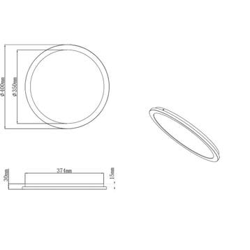 LED Plafondlamp - Badkamerlamp - Trion Camy - Opbouw Rond, Ophalen of Verzenden, Nieuw, Kunststof, Overige fittingen
