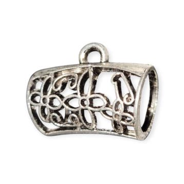 Metalen messing sjaalhanger of sjaal bails, bewerkt met b..., Ophalen of Verzenden, Nieuw, Bedel