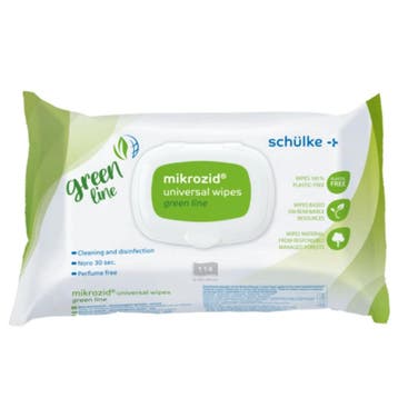 Mikrozid universal wipes green line 114 stuks, Verzenden, Nieuw