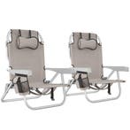 Aluminium strandstoel Coral, opvouwbaar met rugzakfunctie -, Verzenden, Nieuw