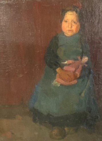 Jan Zoetelief Tromp (1872-1947) - Meisje met pop