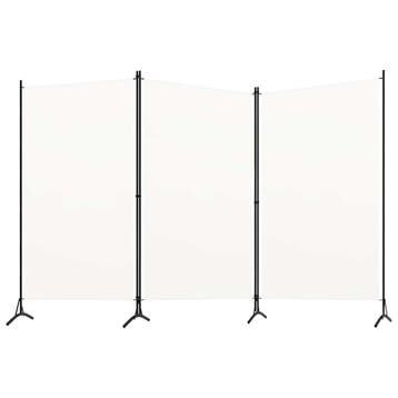 vidaXL Kamerscherm met 3 panelen 260x180 cm stof wit, Huis en Inrichting, Woonaccessoires | Kamerschermen, Verzenden, Nieuw