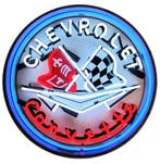 Chevrolet Corvette Neon Verlichting 60 cm - Blauw, Rood, Wit, Gebruikt