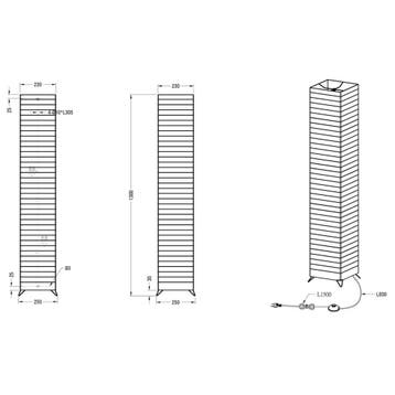 LED Vloerlamp - Trion Bamino - E27 Fitting - 2-lichts -, Huis en Inrichting, Lampen | Vloerlampen, Ophalen of Verzenden, Nieuw