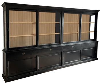 Buffetkast zwart Zaandam 460 x 230cm eiken interieur, Ophalen of Verzenden, Nieuw