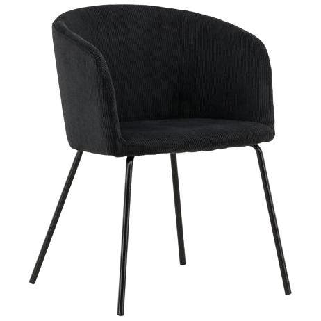 De Rebellenclub Cerreto Eetkamerstoel - Zwart, Huis en Inrichting, Stoelen, Grijs, Zo goed als nieuw, Ophalen of Verzenden