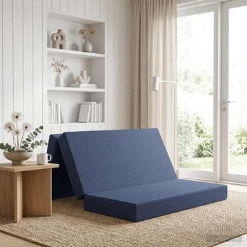 vidaXL Vouwbare Bankbed 140 x 67 x 45 cm Blauw, Verzenden, Nieuw