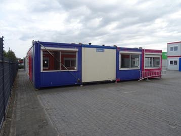 Kantoorunits met sanitair – ca. 6 x 12 meter (gebruikt), Zakelijke goederen, Machines en Bouw | Keten en Containers