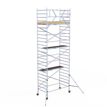 Euroscaffold Basic rolsteiger 135x250 8,2 m werkhoogte, Nieuw, Rolsteiger of Kamersteiger, 5 meter of hoger