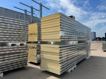 Sandwichpanelen wand 100mm Falk | € 20,- p/m2, Ophalen of Verzenden, Zo goed als nieuw, Overige materialen, 100 mm of meer
