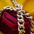 Zilveren gourmetschakel ketting, Sieraden, Tassen en Uiterlijk, Kettingen, Ophalen of Verzenden, Gebruikt, Overige kleuren, Zilver