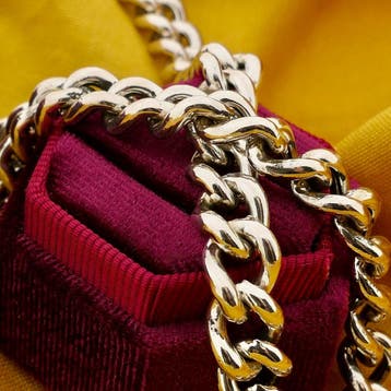 Zilveren gourmetschakel ketting, Sieraden, Tassen en Uiterlijk, Kettingen, Ophalen of Verzenden, Gebruikt, Zilver, Zilver