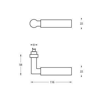 Intersteel Deurkruk Bau-Stil - mat zwart, Verzenden, Nieuw