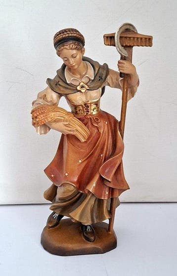 Südtirol Heilige Notburga ca. 24 cm - Beeldje - Hout