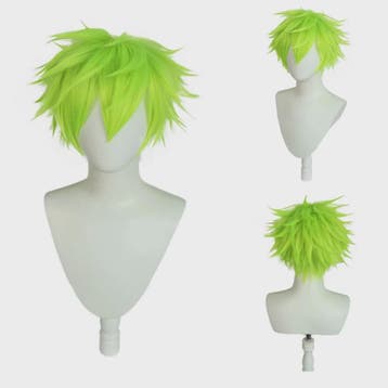 VALORANT Gekko Cosplay Pruik - Kort Krullend Synthetisch Haa