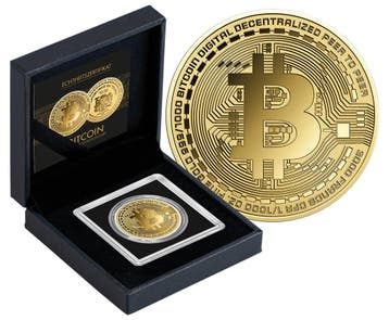 Bitcoin | 24 karaat Gouden Uitgifte in cassette, Verzenden