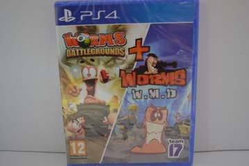 Worms Battlegrounds + WMD - SEALED (PS4), Verzenden, Zo goed als nieuw, Online