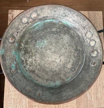 Ovenschaal - Koper, IJzer - Driepootschotel, tourtière