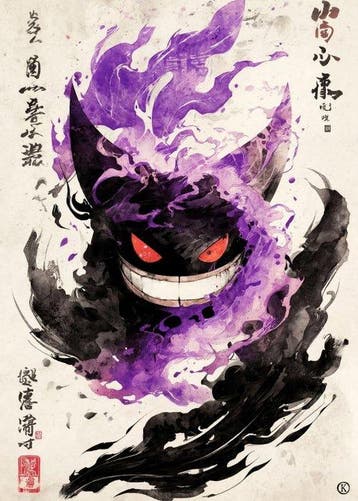 Kleury.art - Ink-Spirit Gengar by Kleury.art (2/5), Nieuw