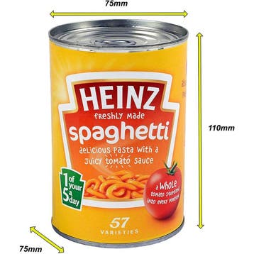 SafeCan Heinz Spaghetti opbergblik, Verzenden