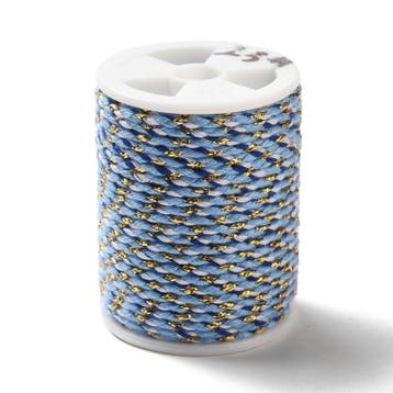 1 rol Metallic gevlochten koord – katoen/polyester mix –, Ophalen of Verzenden, Nieuw, Kraal