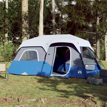 vidaXL Tent 9-persoons waterdicht met LED lichtgroen, Verzenden, Nieuw, Tot en met 2