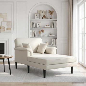 vidaXL Chaise longue Crèmekleurig fluweel, Verzenden, Nieuw
