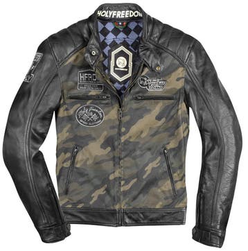 HolyFreedom Zero Camo Zwart  Leren/Textiele Motorjas, Jas | leer, HolyFreedom, Nieuw met kaartje, Heren