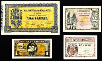 Spanje. - 4 banknotes - various dates (Zonder minimumprijs)